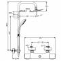 Душевая система с термостатом IDEAL STANDARD Idealrain Duo A5686AA. Фото