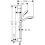 Душевой гарнитур Hansgrohe Crometta 85 Vario/Unica’Crometta 65cm 27763000. Фото