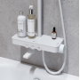 Смеситель для ванны с верхним душем белый матовый Shelfy IDDIS SHEWTBTi06. Фото