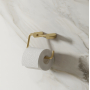 Держатель для туалетной бумаги без крышки сплав металлов Petite матовое золото IDDIS PETG000i43 для ванной комнаты. Фото