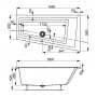 Акриловая ванна VAGNERPLAST CAVALLO OFFSET 160 Left VPBA169CAV3LX-01. Фото