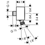 Шланговое подсоединение Hansgrohe PuraVida Fixfit 27414000. Фото