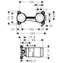 Скрытая часть для однорычажного смесителя для раковины Hansgrohe 13622180. Фото