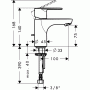 Смеситель для раковины HANSGROHE Tails E2 31612000. Фото