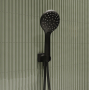 Душевая система скрытого монтажа с тропическим душем ручным душем и изливом черный матовый Ray IDDIS RAYBL03i68. Фото