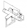 Смеситель для ванны и душа с термостатом AM.PM Like F8050000. Фото