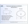 Раковина накладная GID Nc433 48х34 52219 Белый / Золото. Фото