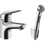 Смеситель для раковины с гигиеническим душем Hansgrohe Novus 71144000. Фото