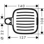 Мыльница Hansgrohe Cassetta E 26519000, хром для ванной комнаты. Фото