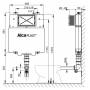 Бачок скрытого монтажа ALCAPLAST A1112B Basicmodul Slim. Фото