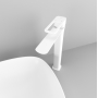 Смеситель для настольного умывальника белый матовый Slide IDDIS SLIWT01i01. Фото