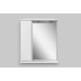 Зеркальный шкаф с подсветкой 65 см, левый, белый глянец AM.PM Like M80MPL0651WG. Фото