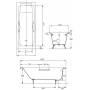 Ванна чугунная с отверстиями для ручек JACOB DELAFON Parallel 170х70 E2948-00. Фото