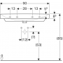 Раковина GEBERIT Smyle Square 90х48 500.251.01.1. Фото