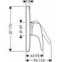 Смеситель для душа HANSGROHE Metris E 31675000. Фото