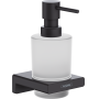 Диспенсер для жидкого мыла AddStoris Hansgrohe 41745670, матовый черный для ванной комнаты. Фото
