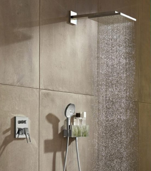 Верхний душ с держателем Hansgrohe Raindance E 300 1jet 26238990 золото. Фото