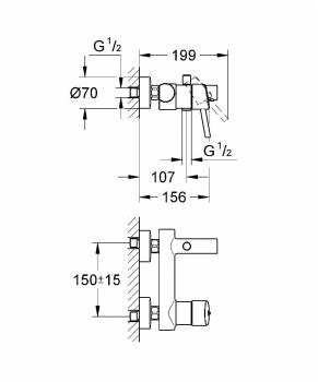 Смеситель для ванны GROHE Concetto 32211001. Фото