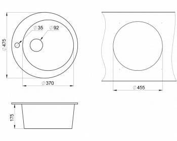 Мойка кухонная GRANULA GR-4801 антик. Фото