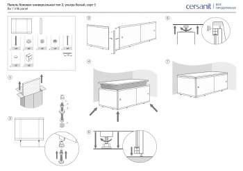 CERSANIT Панель для акриловых ванн UNIVERSAL 75 Type Click PB-TYPE2*75. Фото