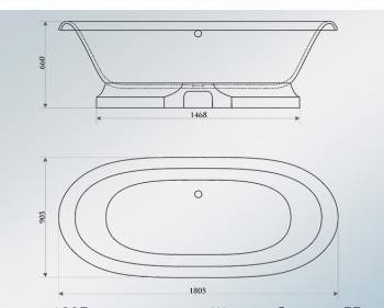 Ванна CASTONE Неона 180х90. Фото