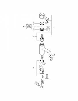 Смеситель для раковины GROHE Essence 34294000. Фото