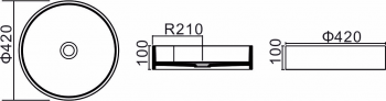 Раковина NS BATH NST-4200G (глянцевая) 42х42. Фото