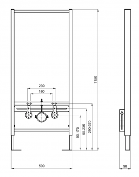 Инсталляция для подвесного Биде Aquatek Standart INSB-0000001. Фото