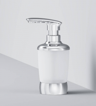 Стеклянный диспенсер для жидкого мыла, отдельностоящий AM.PM Sensation A3031900 для ванной комнаты. Фото