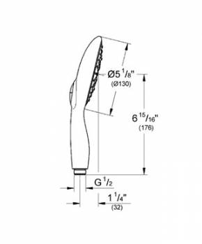 Ручной душ GROHE Power & Soul 27672MW0. Фото