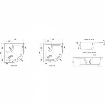 Панель для душевого поддона RAVAK Sabina 80 A914001020. Фото