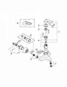 Смеситель для раковины GROHE Euroeco Special 32776000. Фото