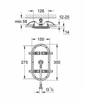 Верхний душ GROHE Rainshower Veris 27861000. Фото