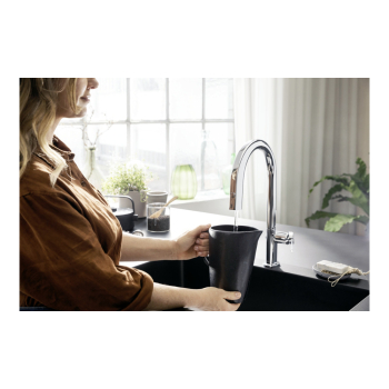 Cмеситель для кухни с вытяжным изливом Hansgrohe Aqittura M91 210 1j с подключением к фильтру питьевой воды 76803000. Фото