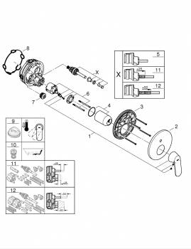 Смеситель для ванны GROHE 24045000 Eurosmart Cosmopolitan, хром. Фото