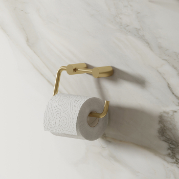 Держатель для туалетной бумаги без крышки сплав металлов Petite матовое золото IDDIS PETG000i43 для ванной комнаты. Фото