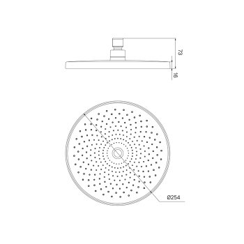 Душевая насадка верхняя круглая хром Optima Home IDDIS OPH25CPi64. Фото