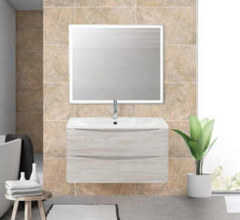 Тумба под раковину подвесная BELBAGNO ACQUA-1000-2C-SO-RVB Rovere Vintage Bianco. Фото