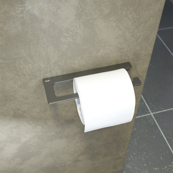 Держатель для туалетной бумаги без крышки сплав металлов Slide графит IDDIS SLIGM00i43 для ванной комнаты. Фото
