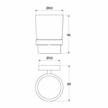 Подстаканник одинарный IDDIS Calipso CALMBG1i45 для ванной комнаты. Фото