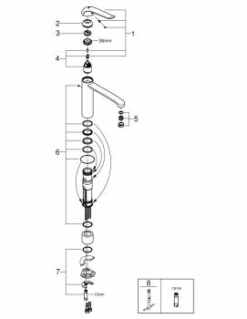 GROHE 30208000 Euroeco Special Смеситель для раковины, средний излив. Фото