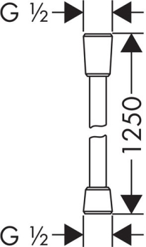 Шланг для душа Hansgrohe Comfortflex 1.25m 28167000. Фото