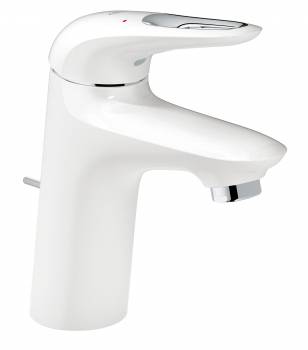 GROHE 23374LS3 Eurostyle 2015 Смеситель для раковины со сливным гарнитуром, с энергосберегающим картриджем - подача холодной воды при центральном положении рычага. Фото