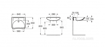 Раковина для инвалидов ROCA Access 64х55 327230000. Фото