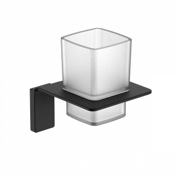 Подстаканник одинарный матовое стекло сплав металлов Slide IDDIS SLIBSG1i45 для ванной комнаты. Фото