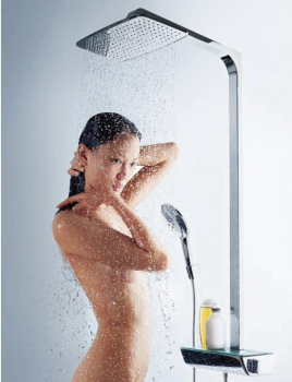 Душевая стойка Hansgrohe Raindance Select Showerpipe белый/хром 27112400. Фото
