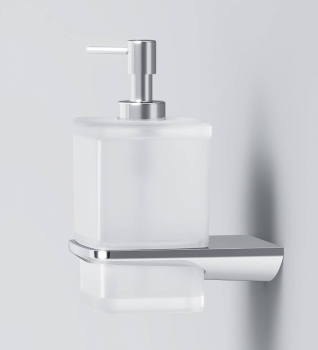 Стеклянный диспенсер для жидкого мыла с настенным держателем AM.PM Inspire 2.0 A50A36900 для ванной комнаты. Фото