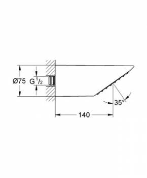Верхний душ GROHE Sena 28308000. Фото