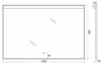 Зеркало с подсветкой BELBAGNO SPC-UNO-1200-800-TCH. Фото