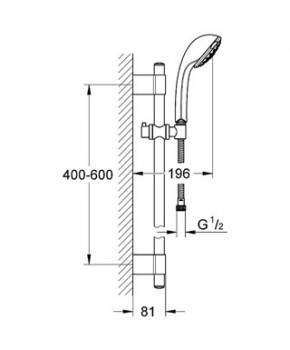 Душевой гарнитур GROHE Relexa 28944001. Фото